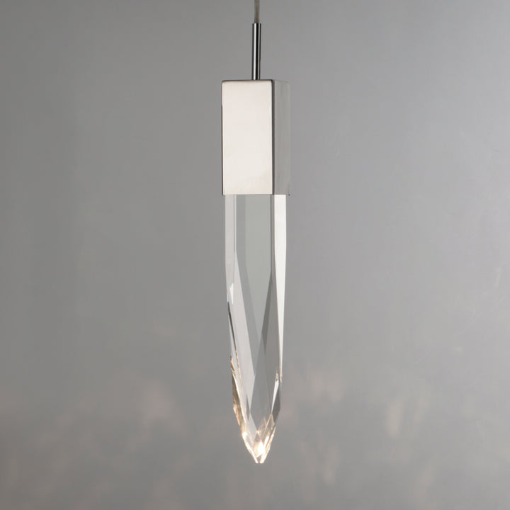 Quartz 1-Light LED Pendant (15.75" H) by ET2 Lighting, styled view 7