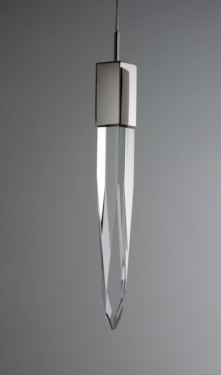 Quartz 1-Light LED Pendant (21" H) by ET2 Lighting, styled view 3