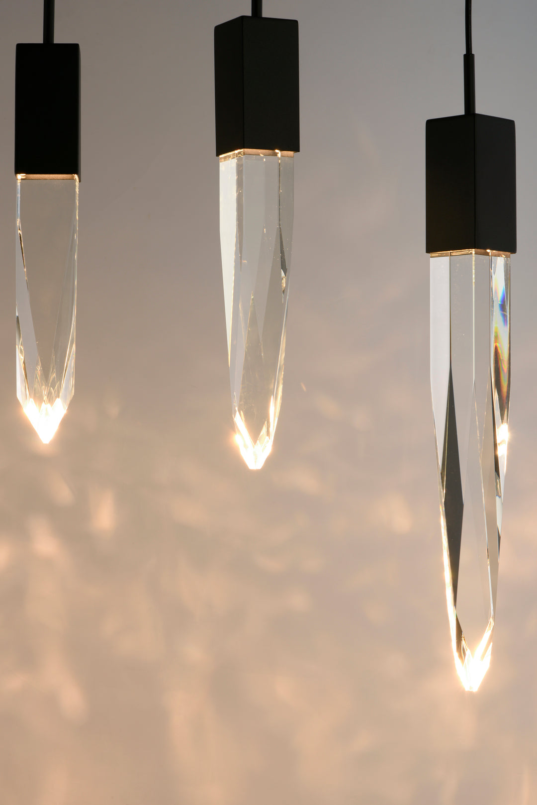 Quartz 10-Light LED Pendant by ET2 Lighting, styled view 1