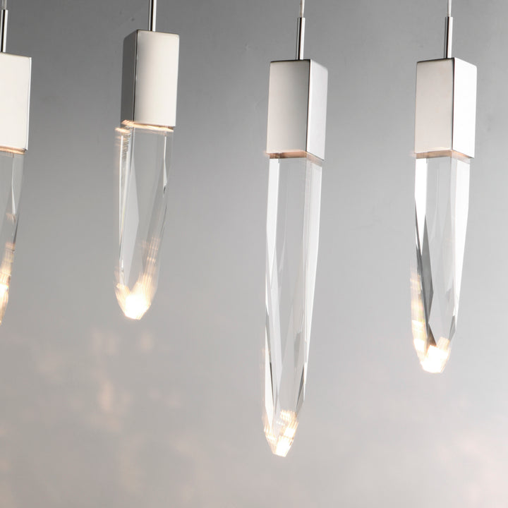 Quartz 12-Light LED Pendant by ET2 Lighting, styled view 1