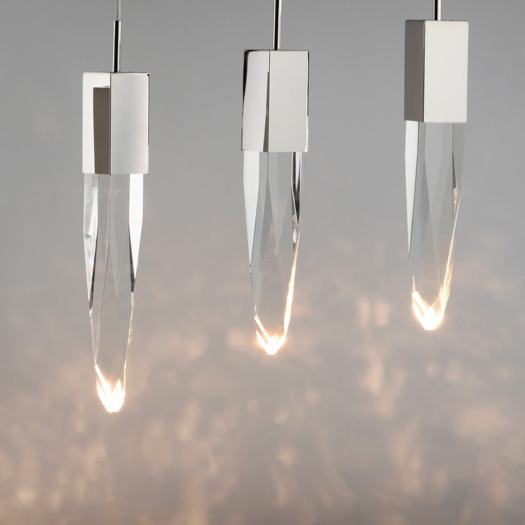 Quartz 12-Light LED Pendant by ET2 Lighting, styled view 5