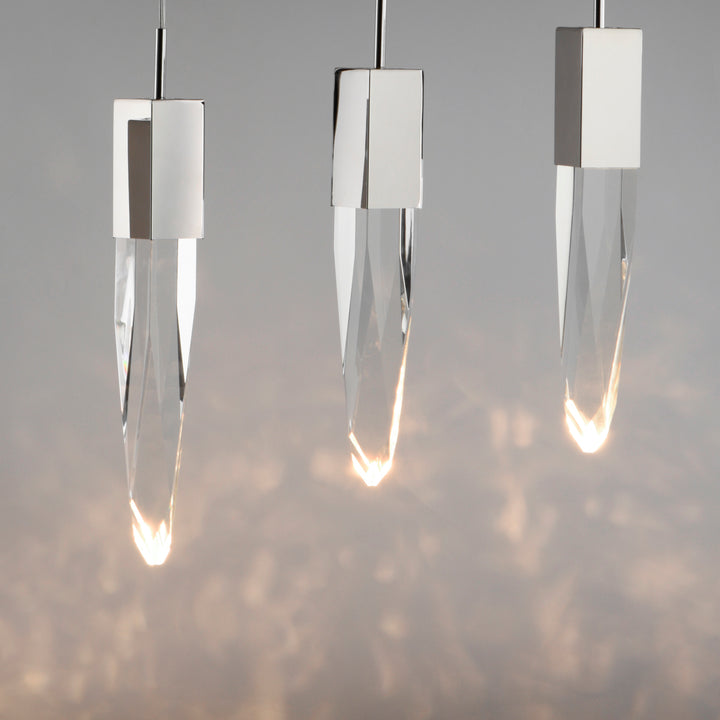 Quartz 12-Light LED Pendant by ET2 Lighting, styled view 5