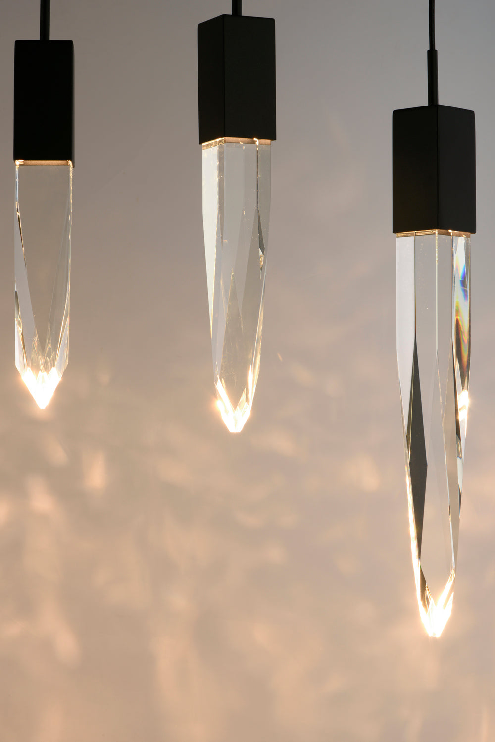Quartz 3-Light LED Pendant by ET2 Lighting, styled view 1