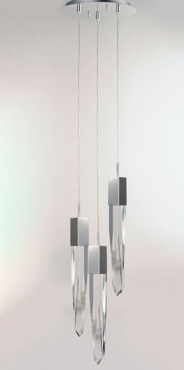 Quartz 3-Light LED Pendant by ET2 Lighting, styled view 6