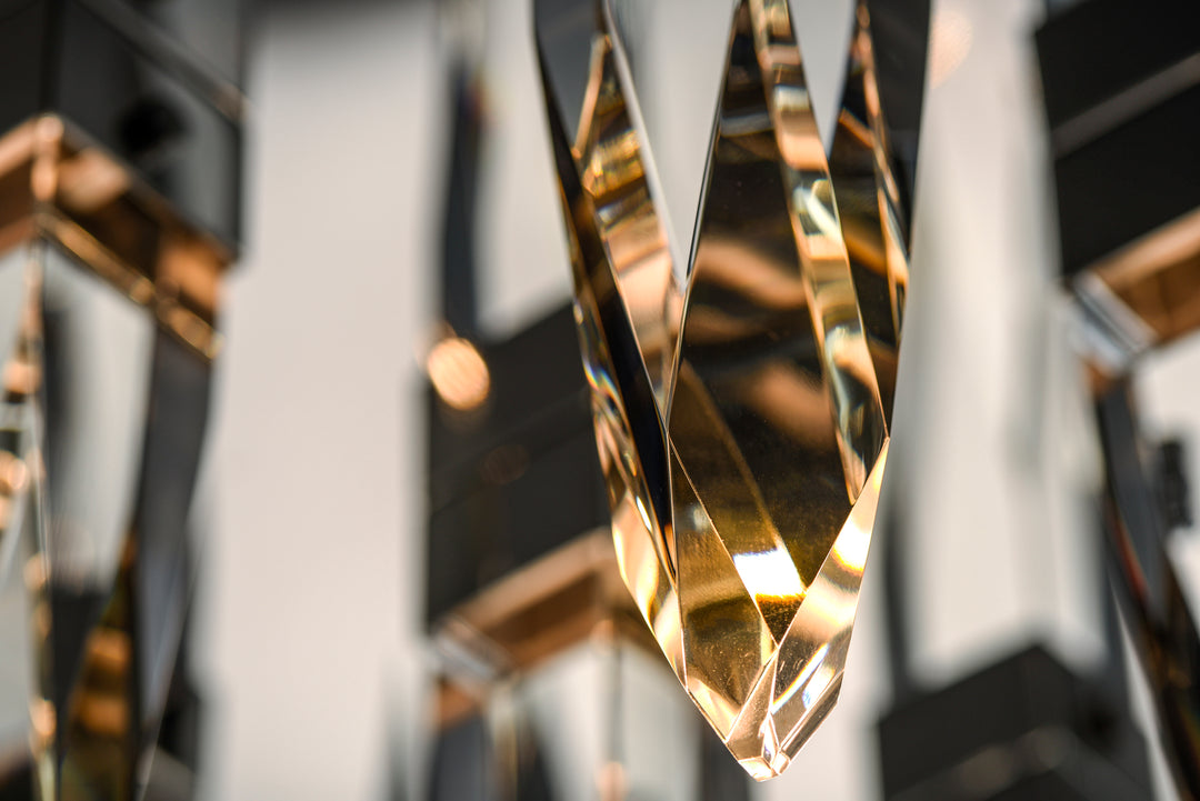 Quartz 5-Light LED Pendant by ET2 Lighting, styled view 5