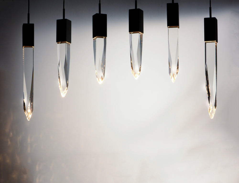 Quartz 6-Light LED Pendant by ET2 Lighting, styled view 1