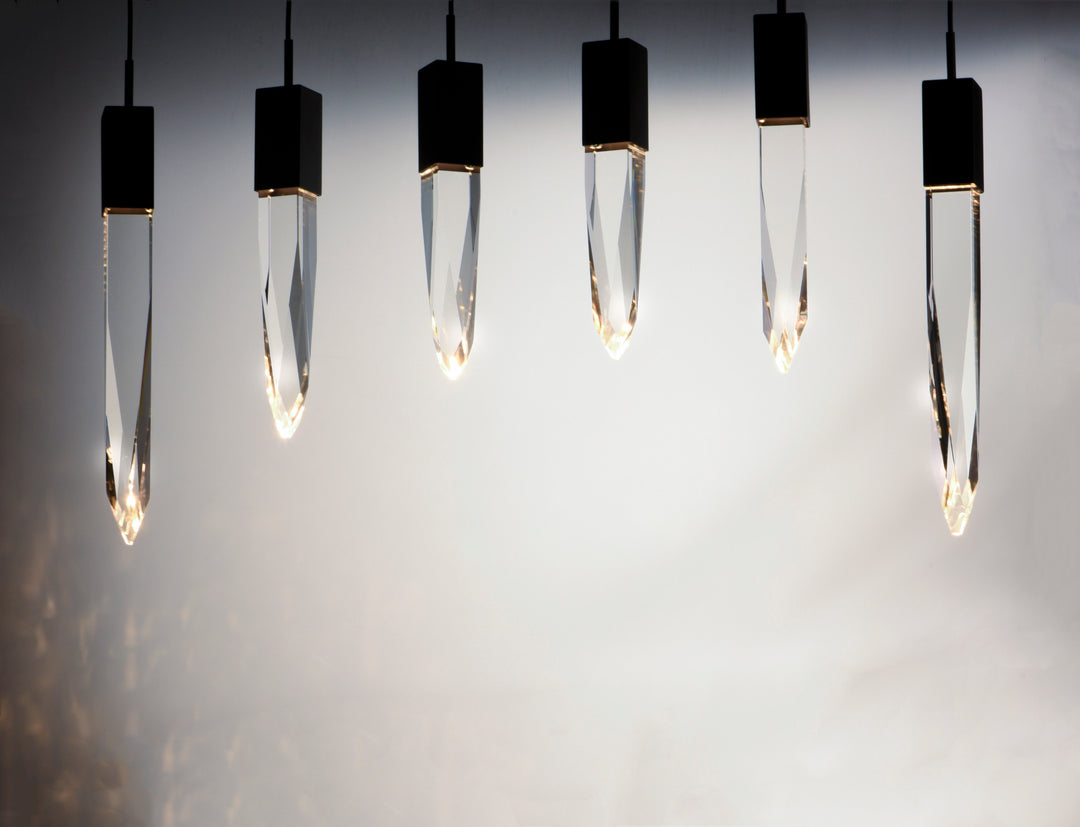 Quartz 6-Light LED Pendant by ET2 Lighting, styled view 1