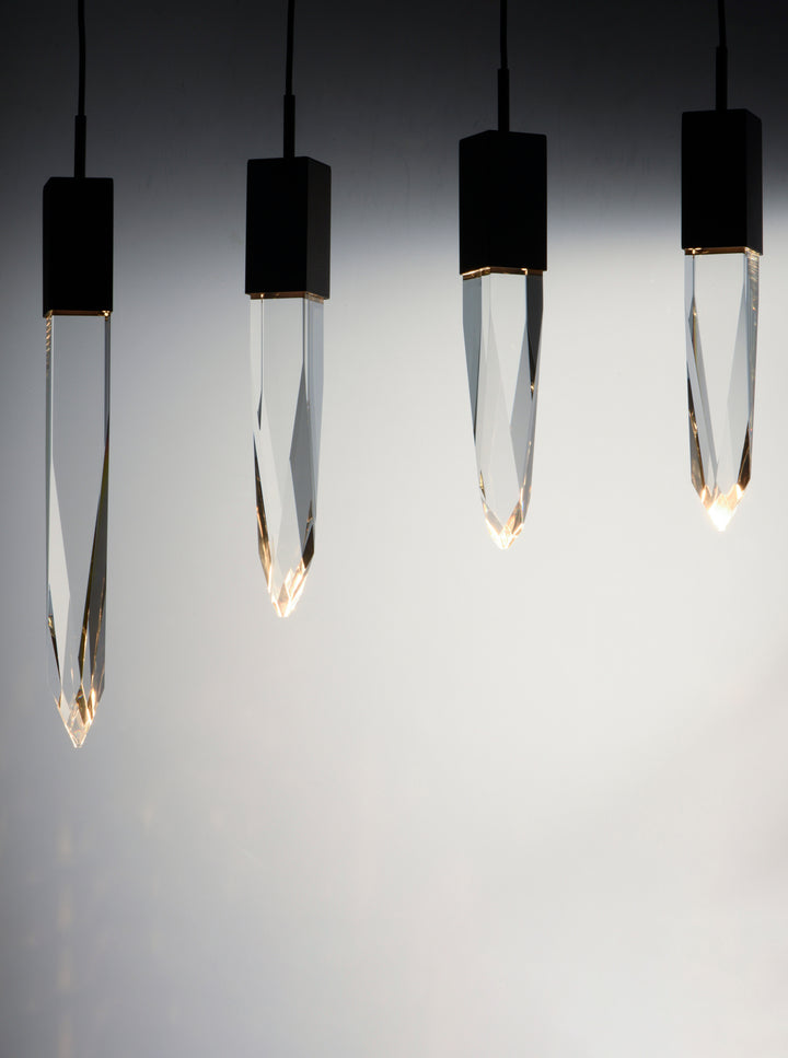Quartz 6-Light LED Pendant by ET2 Lighting, styled view 2