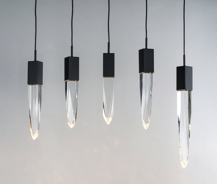 Quartz 6-Light LED Pendant by ET2 Lighting, styled view 4