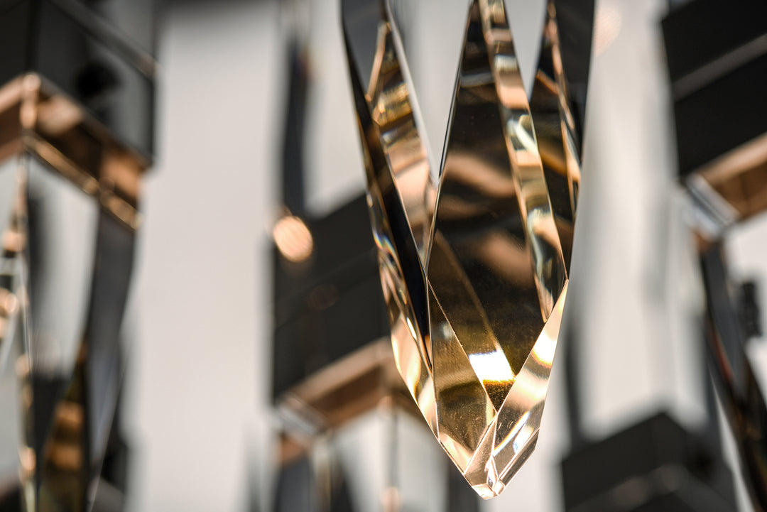 Quartz 9-Light LED Pendant by ET2 Lighting, styled view 2