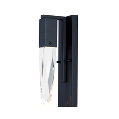 Quartz LED Wall Sconce by ET2 Lighting in Black, front view