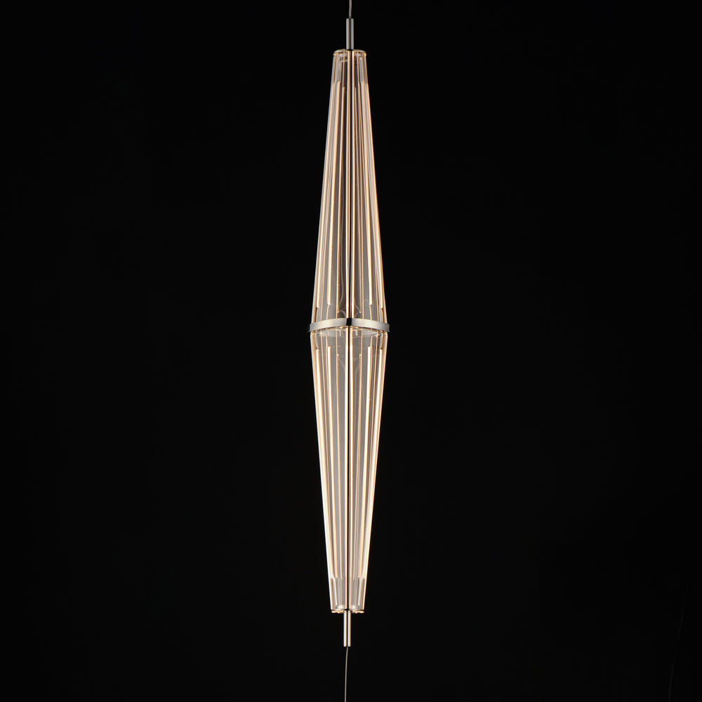 Quasar 35.5" LED Pendant by ET2 Lighting, styled view 1