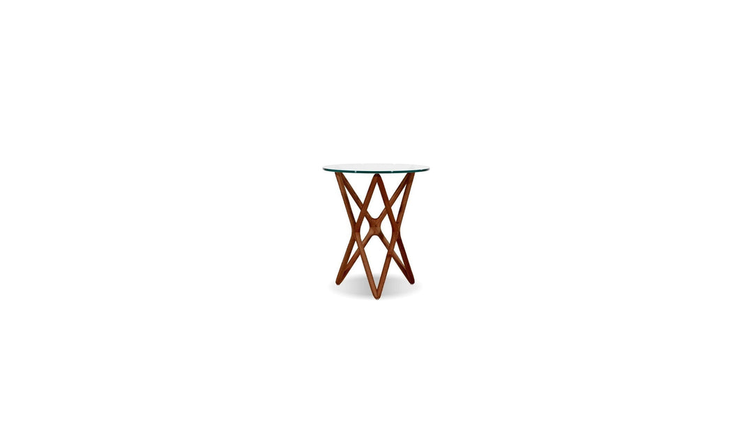 QUASAR END table in Stained Walnut