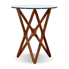 QUASAR END table in Stained Walnut Mobital
