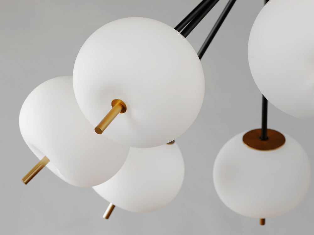 Quest 6-Light LED Pendant by ET2 Lighting, styled view 1