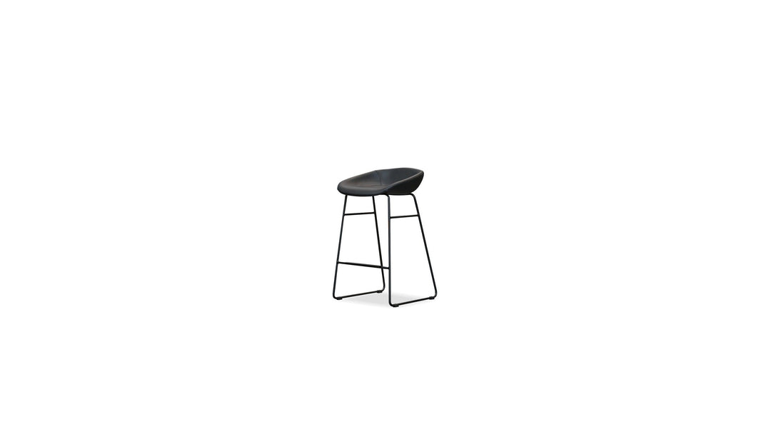 RAFA Counter Stool  in Pebbled Black