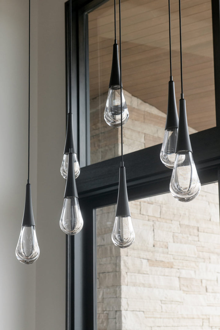 Raindrop Linear Pendant Chandelier by Hammerton Studio in a styled interior