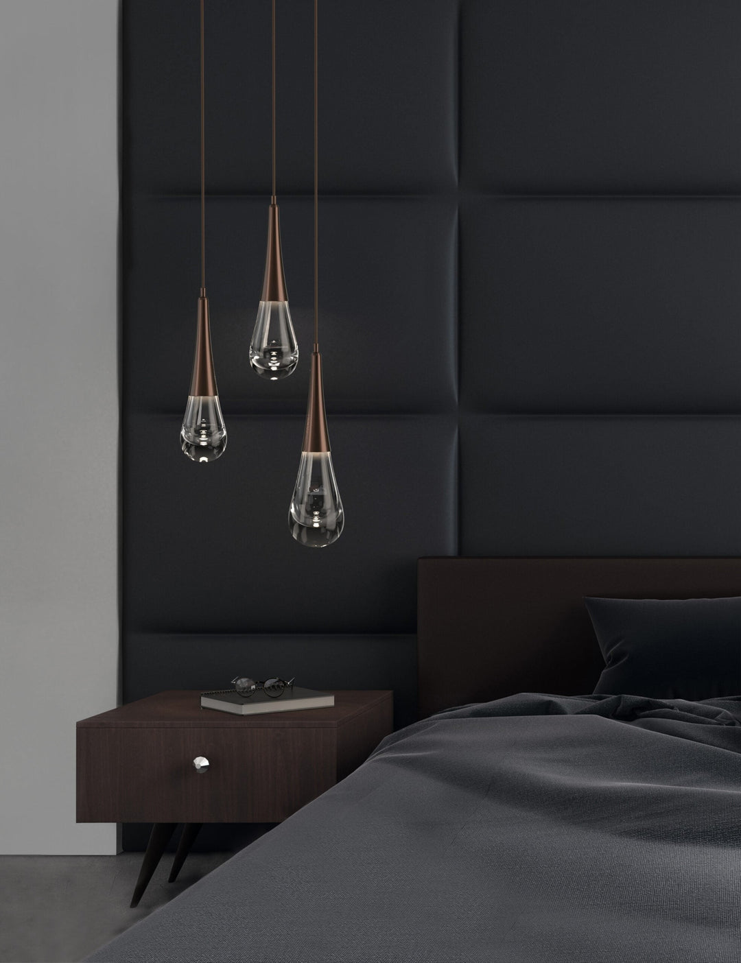 Raindrop Round Pendant Chandelier by Hammerton Studio in a styled interior
