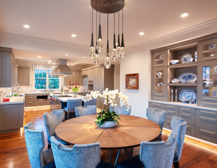 Raindrop Round Pendant Chandelier by Hammerton Studio in a styled interior