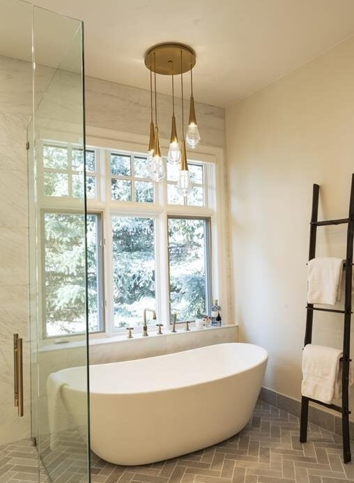 Raindrop Round Pendant Chandelier by Hammerton Studio in a styled interior