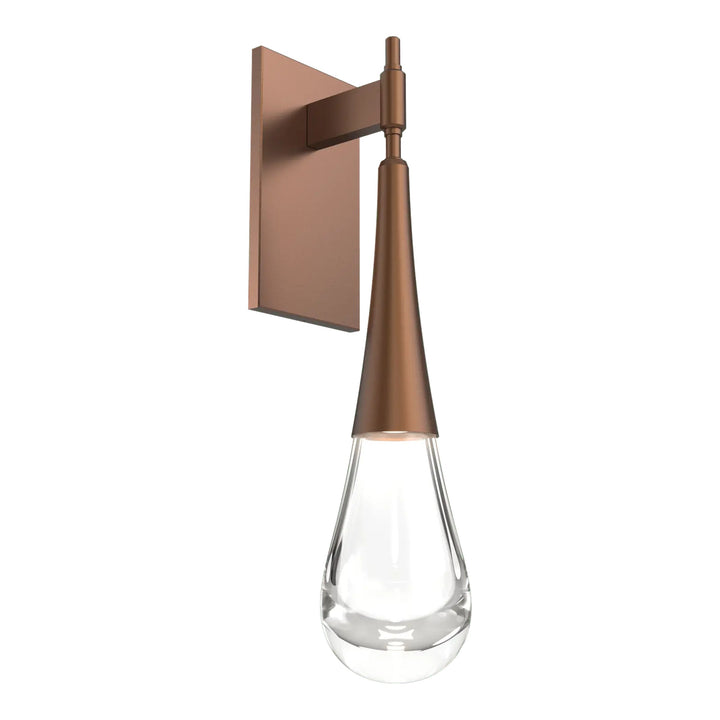 Raindrop Sconce by Hammerton Studio in Burnished Bronze with Clear glass