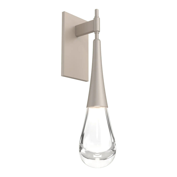 Raindrop Sconce by Hammerton Studio in Beige Silver with Clear glass
