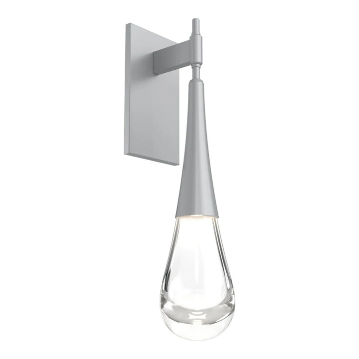 Raindrop Sconce by Hammerton Studio in Classic Silver with Clear glass