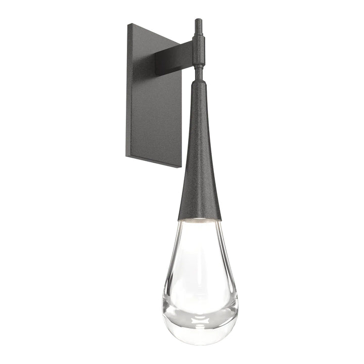 Raindrop Sconce by Hammerton Studio in Graphite with Clear glass