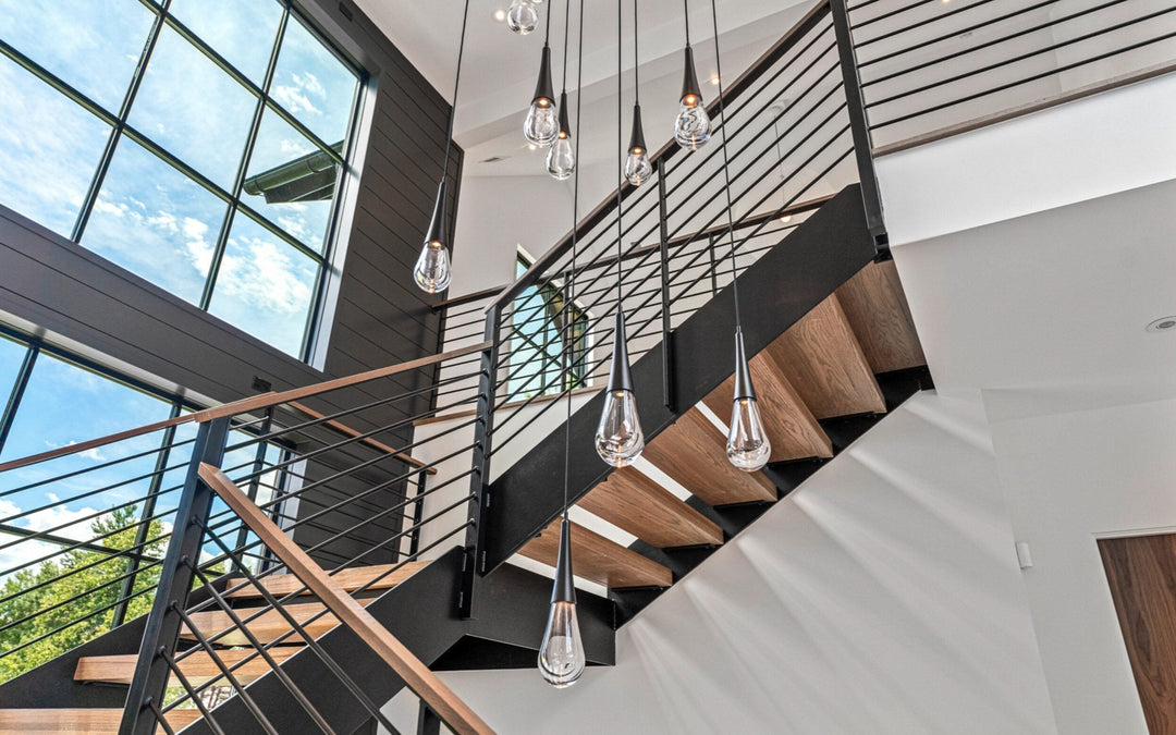 Raindrop Square Pendant Chandelier by Hammerton Studio in a styled interior