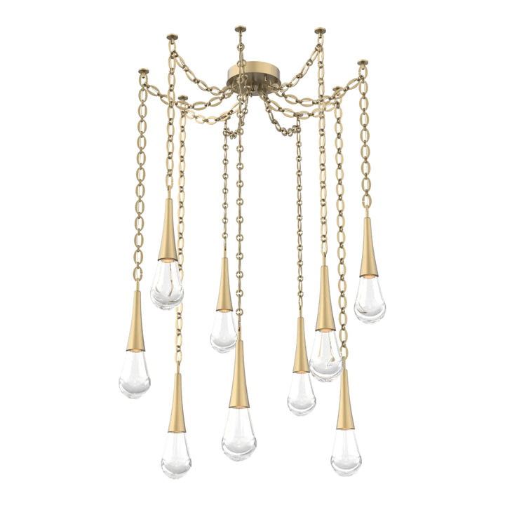 Raindrop Swag Chandelier by Hammerton Studio on Oval Chain