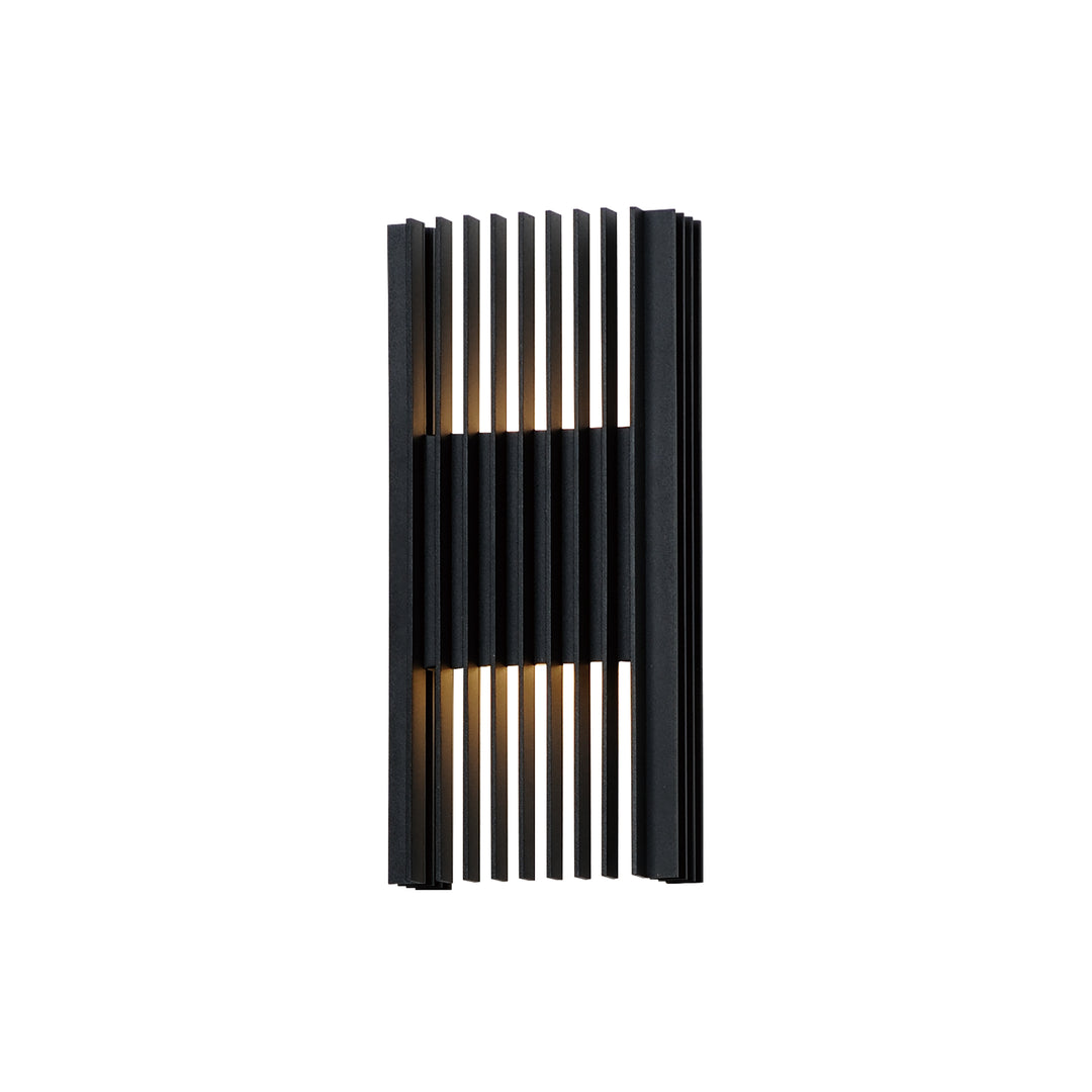 Rampart Large LED Outdoor Wall Sconce (6.25" W) by ET2 Lighting in Black, front view
