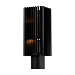 Rampart LED Outdoor Post Mount by ET2 Lighting in Black, front view