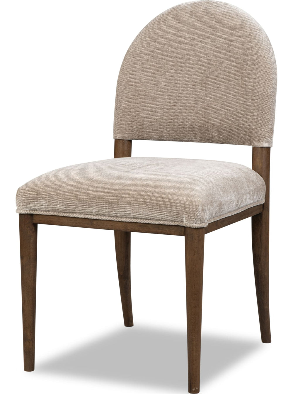 Ravelle Arc Back Dining Chair in Portobello and Walnut Grove — product view on a white background