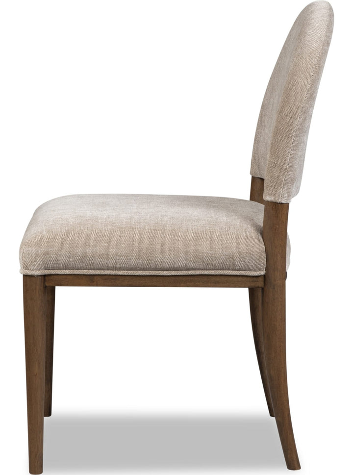 Ravelle Arc Back Dining Chair in Portobello and Walnut Grove — product view on a white background