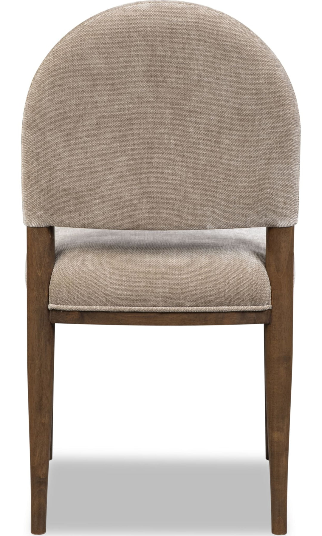 Ravelle Arc Back Dining Chair in Portobello and Walnut Grove — product view on a white background