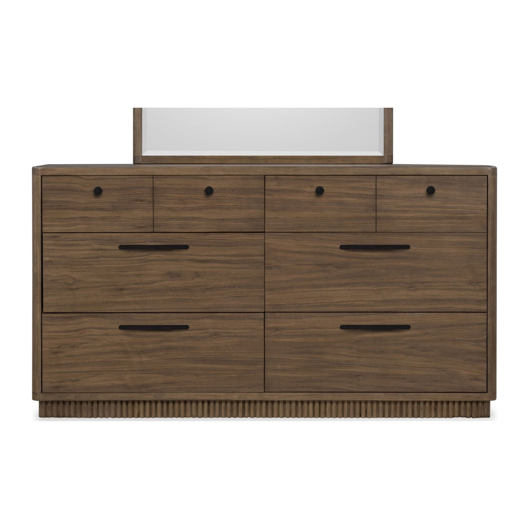 Ravelle Dresser by Modus in Walnut Grove — on a white background