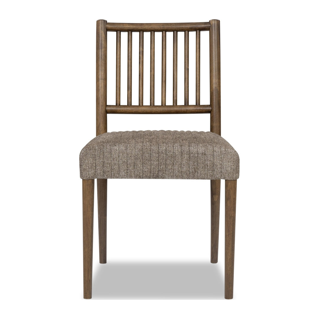 Ravelle Ladder Back Dining Chair by Modus in Earth and Walnut Grove — product view on a white background