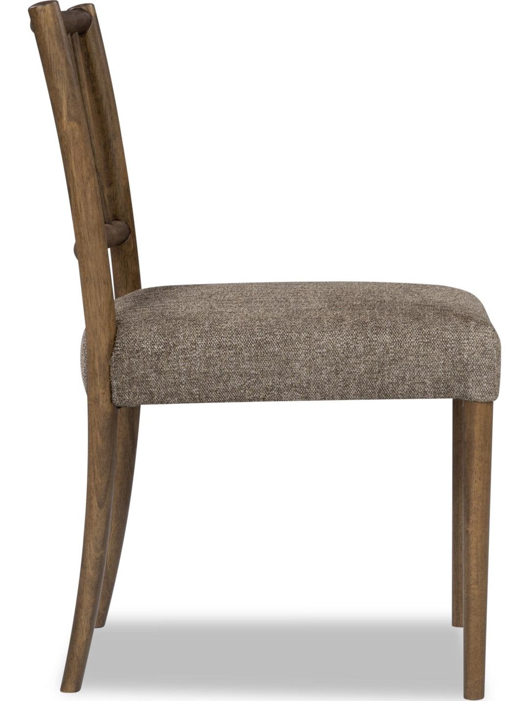 Ravelle Ladder Back Dining Chair in Earth and Walnut Grove — product view on a white background