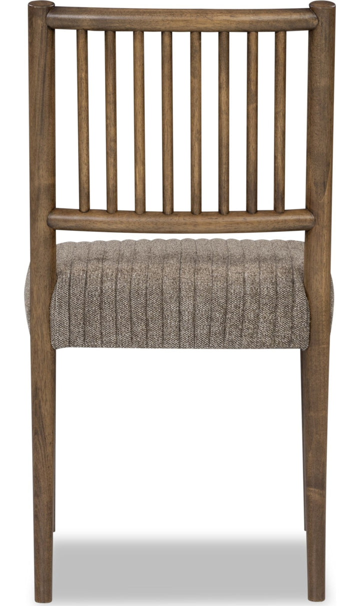 Ravelle Ladder Back Dining Chair in Earth and Walnut Grove — product view on a white background