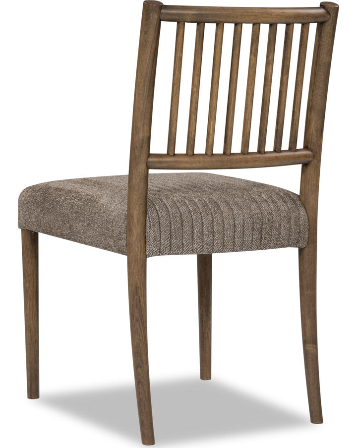Ravelle Ladder Back Dining Chair in Earth and Walnut Grove — product view on a white background