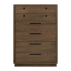 Ravelle Six Drawer Chest by Modus in Walnut Grove — on a white background