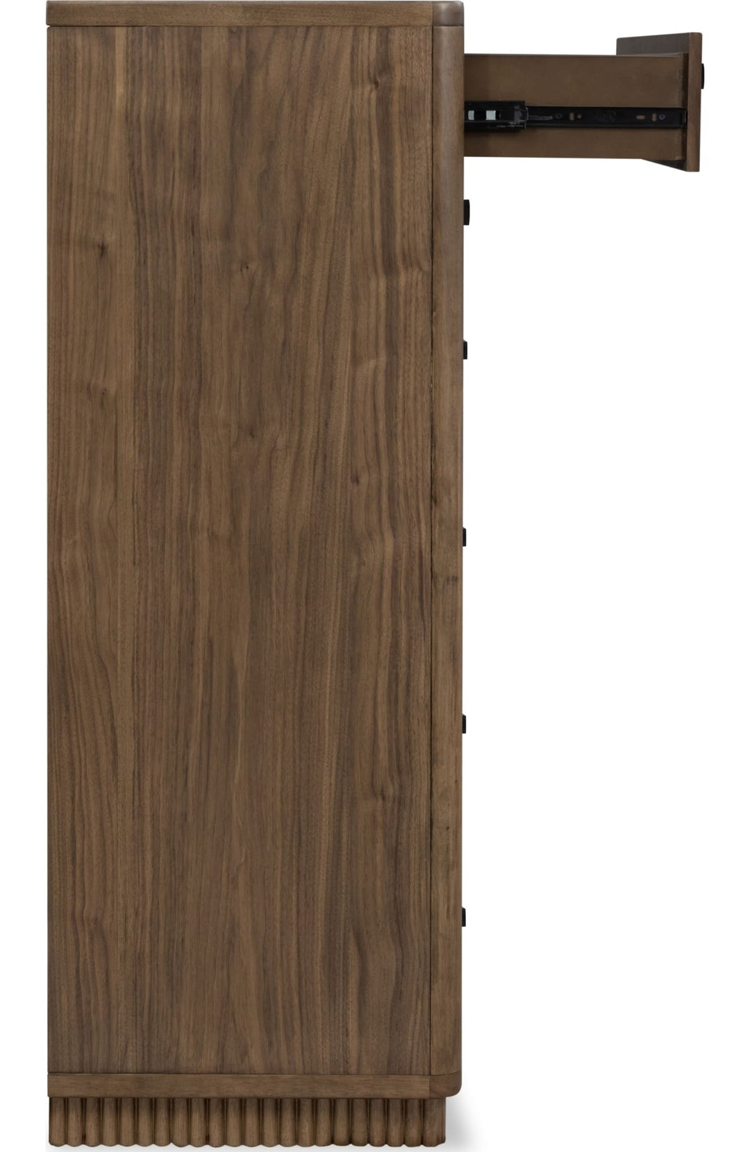 Ravelle Six Drawer Chest in Walnut Grove — side view