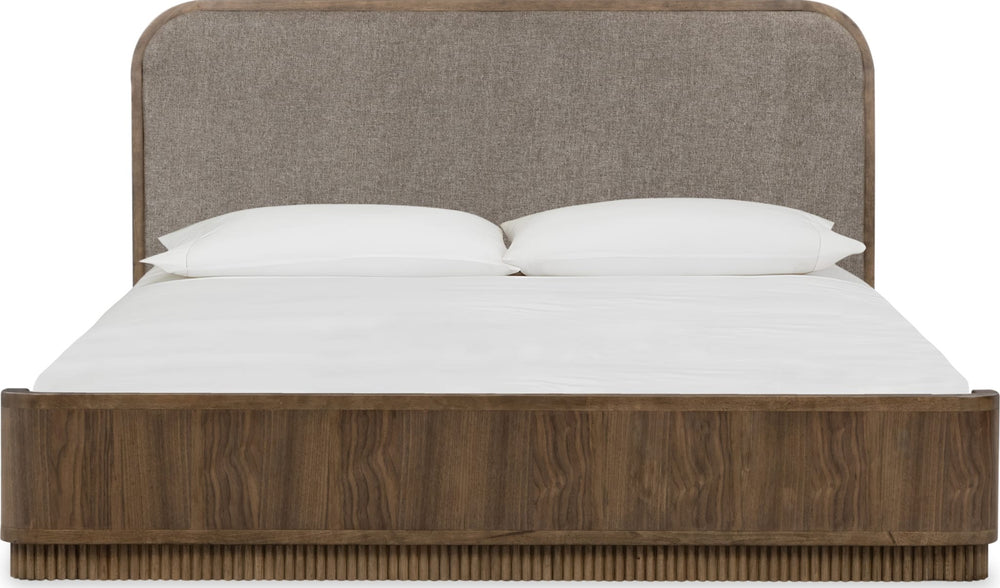 Ravelle Upholstered Bed — white background, front view
