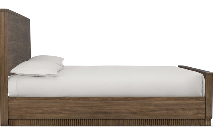 Ravelle Wood Bed — white background, side profile
