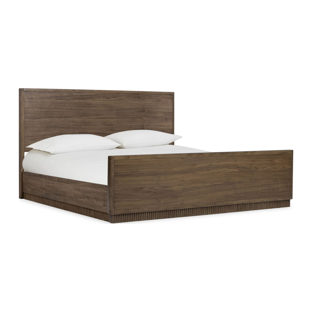 Ravelle Wood Bed by Modus — white background, angled view