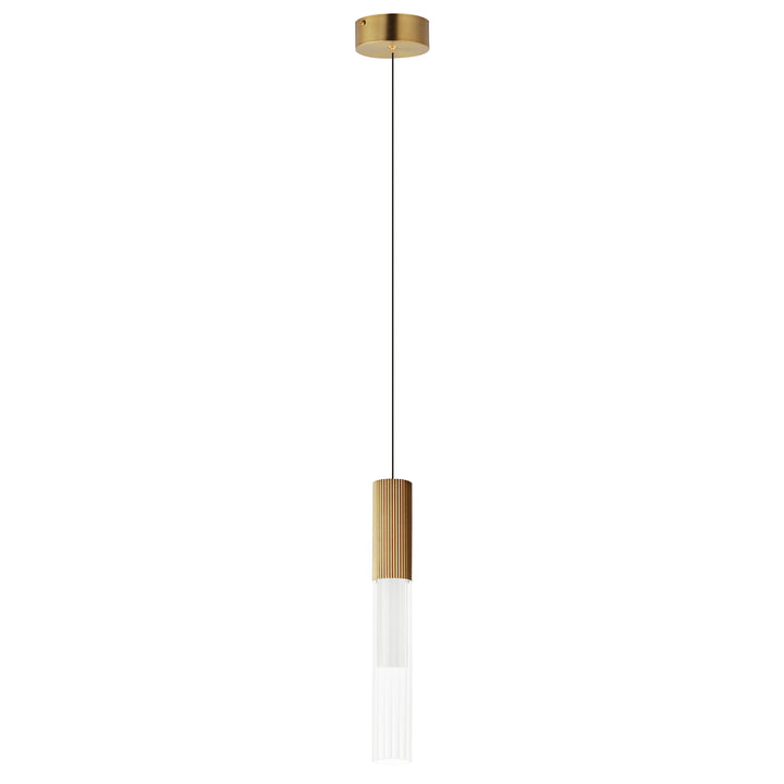 Reeds 1-Light LED Pendant by ET2 Lighting in Gold finish