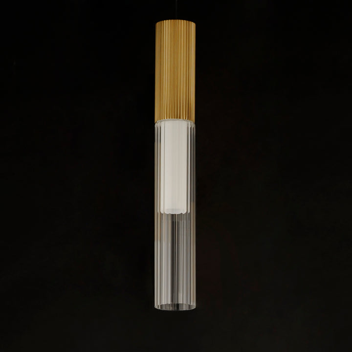 Reeds 1-Light LED Pendant by ET2 Lighting, styled view 7