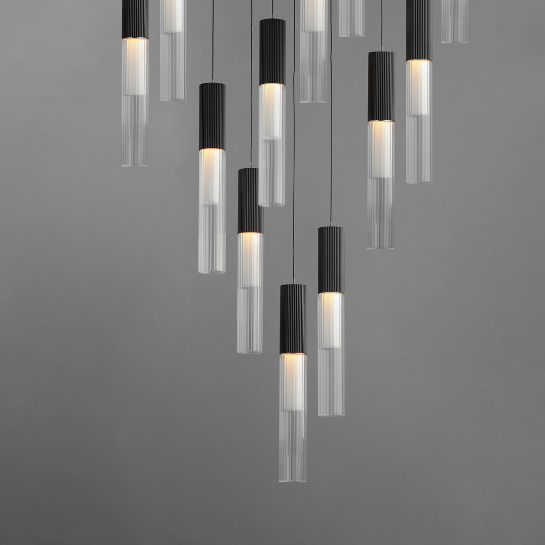 Reeds 12-Light LED Pendant by ET2 Lighting, styled view 1