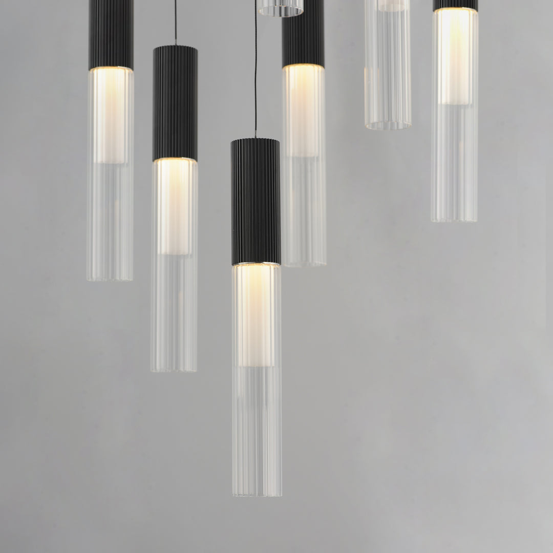 Reeds 12-Light LED Pendant by ET2 Lighting, styled view 2