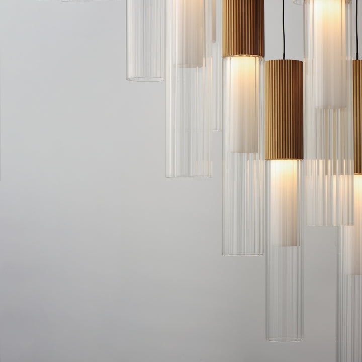 Reeds 12-Light LED Pendant by ET2 Lighting, styled view 3